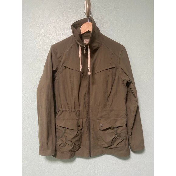Duluth Trading Co Women's Dark Green Full Zip Cowlneck Jacket Size Medium - Picture 1 of 9